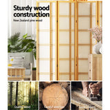 Room Dividers: Artiss 6 Panel Room Divider Screen 265x179cm Nova Natural