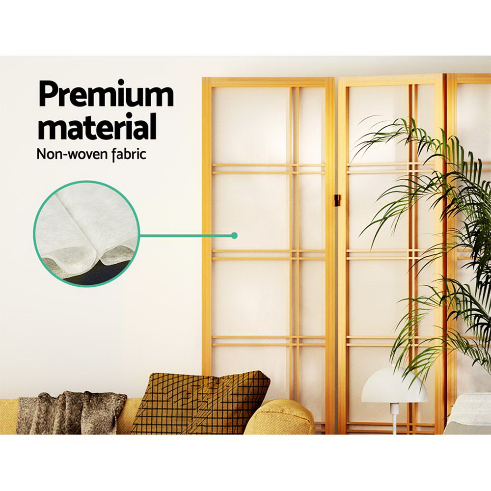 Room Dividers: Artiss 6 Panel Room Divider Screen 265x179cm Nova Natural