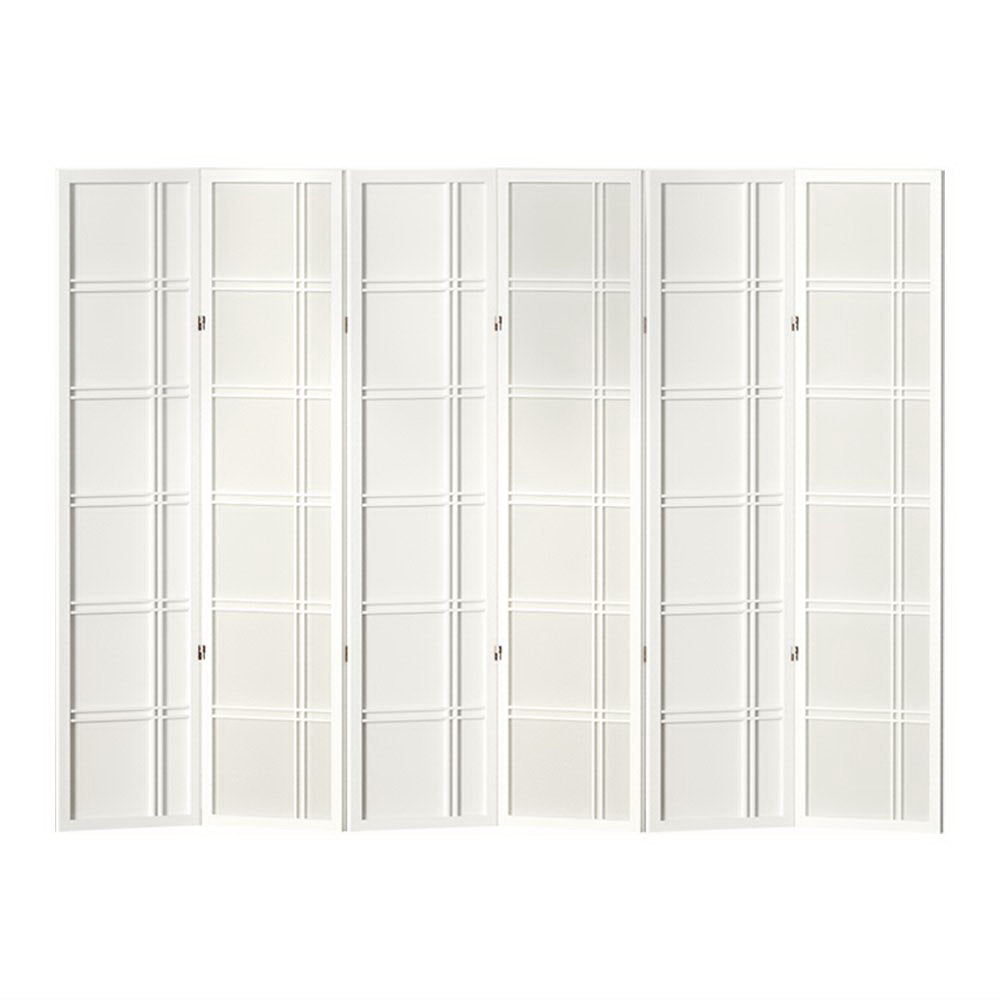 Room Dividers: Artiss 6 Panel Room Divider Screen 265x179cm Nova White