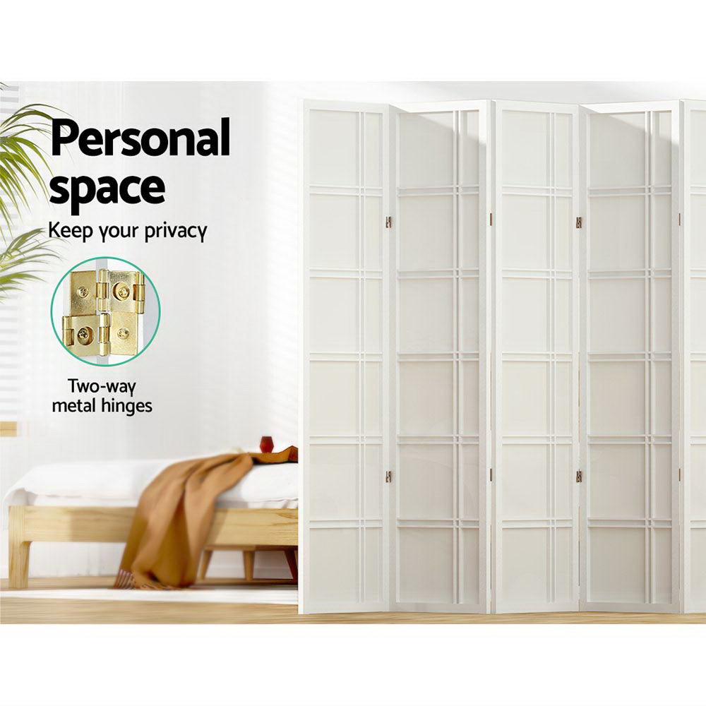 Room Dividers: Artiss 8 Panel Room Divider Screen 353x179cm Nova White