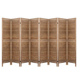 Room Dividers: Artiss 8 Panel Room Divider Screen 326x170cm Louver Oak