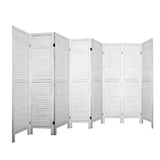 Room Dividers: Artiss 8 Panel Room Divider Screen 326x170cm Louver White