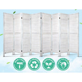 Room Dividers: Artiss 8 Panel Room Divider Screen 326x170cm Louver White