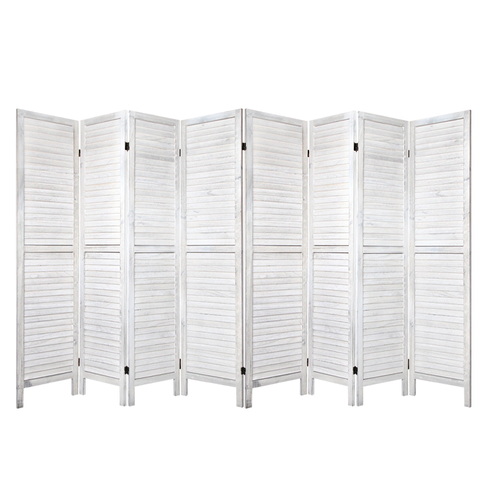 Room Dividers: Artiss 8 Panel Room Divider Screen 326x170cm Louver White
