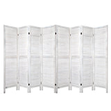 Room Dividers: Artiss 8 Panel Room Divider Screen 326x170cm Louver White