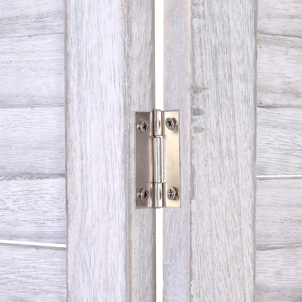 Room Dividers: Artiss 4 Panel Room Divider Screen 163x170cm Shelf White