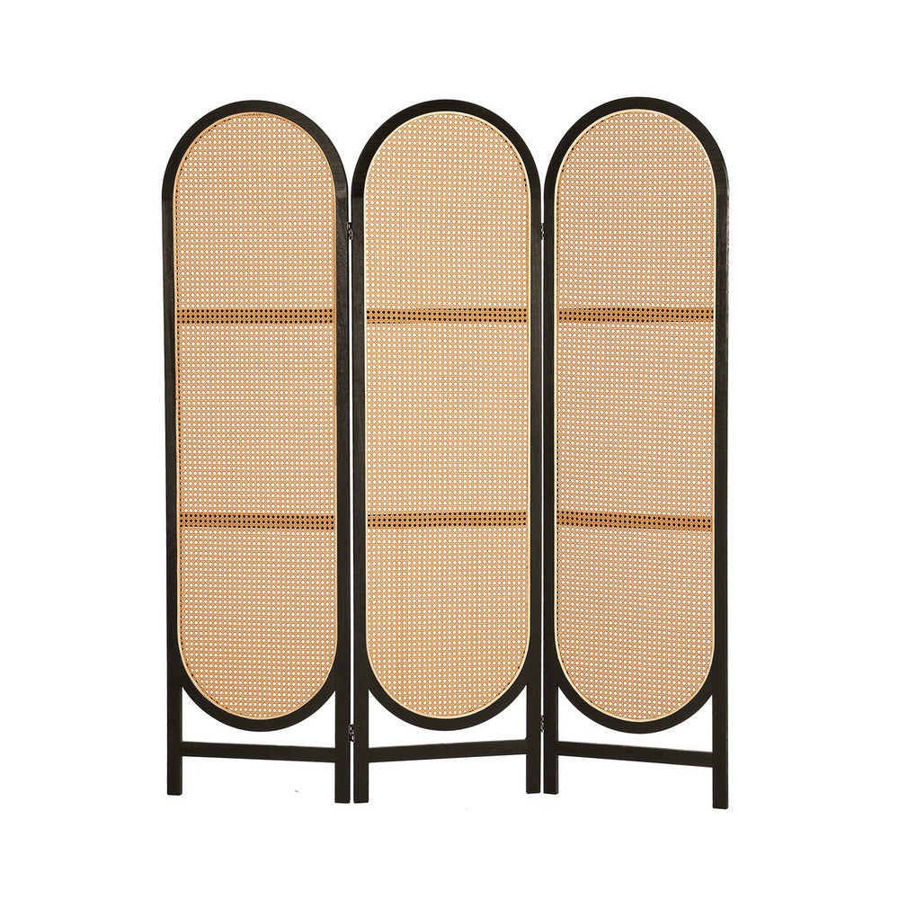 Room Dividers: Artiss 3 Panel Room Divider Screen 151x180cm Rattan Brown
