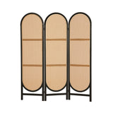 Room Dividers: Artiss 3 Panel Room Divider Screen 151x180cm Rattan Brown