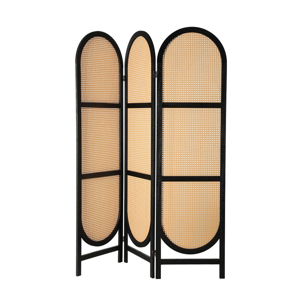 Room Dividers: Artiss 3 Panel Room Divider Screen 151x180cm Rattan Brown