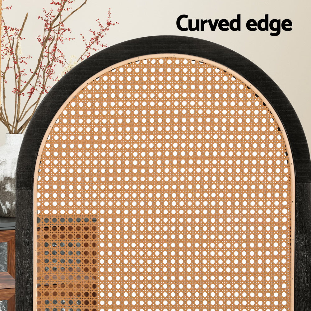 Room Dividers: Artiss 3 Panel Room Divider Screen 151x180cm Rattan Brown