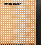 Room Dividers: Artiss 3 Panel Room Divider Screen 151x180cm Rattan Brown
