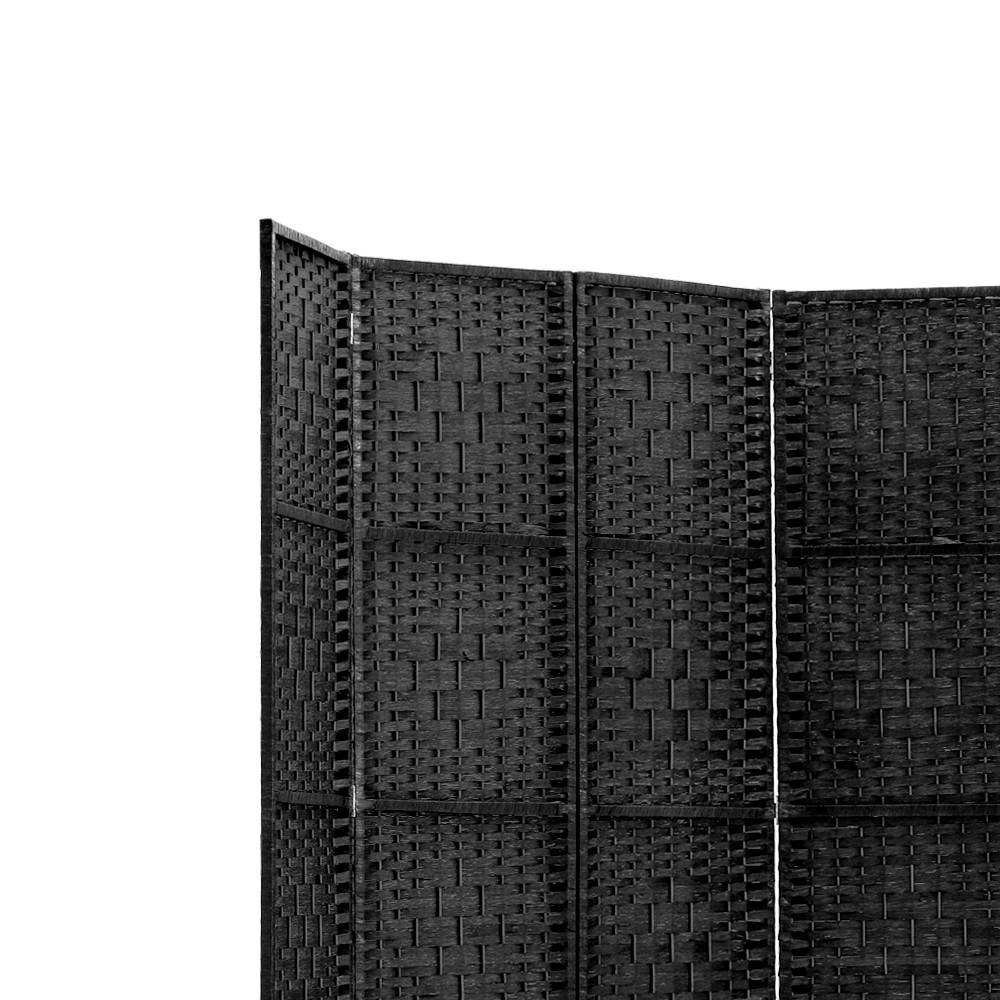 Room Dividers: Artiss 6 Panel Room Divider Screen 245x170cm Woven Black