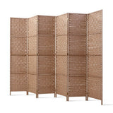 Room Dividers: Artiss 6 Panel Room Divider Screen 245x170cm Woven Natural