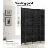 Room Dividers: Artiss 8 Panel Room Divider Screen 326x170cm Woven Black
