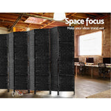 Room Dividers: Artiss 8 Panel Room Divider Screen 326x170cm Woven Black