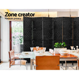 Room Dividers: Artiss 8 Panel Room Divider Screen 326x170cm Woven Black