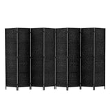 Room Dividers: Artiss 8 Panel Room Divider Screen 326x170cm Woven Black