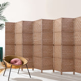 Room Dividers: Artiss 8 Panel Room Divider Screen 326x170cm Woven Natural