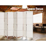 Room Dividers: Artiss 8 Panel Room Divider Screen 326x170cm Woven White