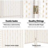 Room Dividers: Artiss 8 Panel Room Divider Screen 326x170cm Woven White