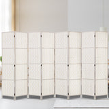 Room Dividers: Artiss 8 Panel Room Divider Screen 326x170cm Woven White