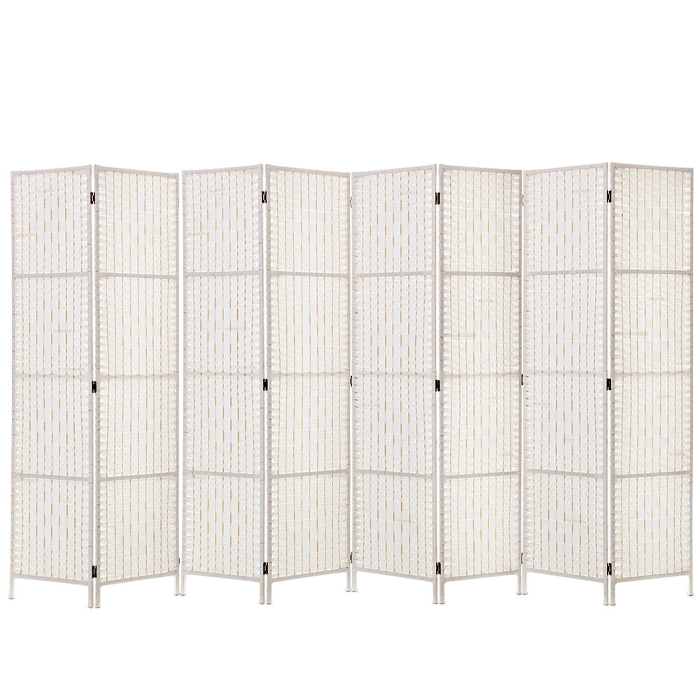 Room Dividers: Artiss 8 Panel Room Divider Screen 326x170cm Woven White