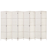 Room Dividers: Artiss 8 Panel Room Divider Screen 326x170cm Woven White