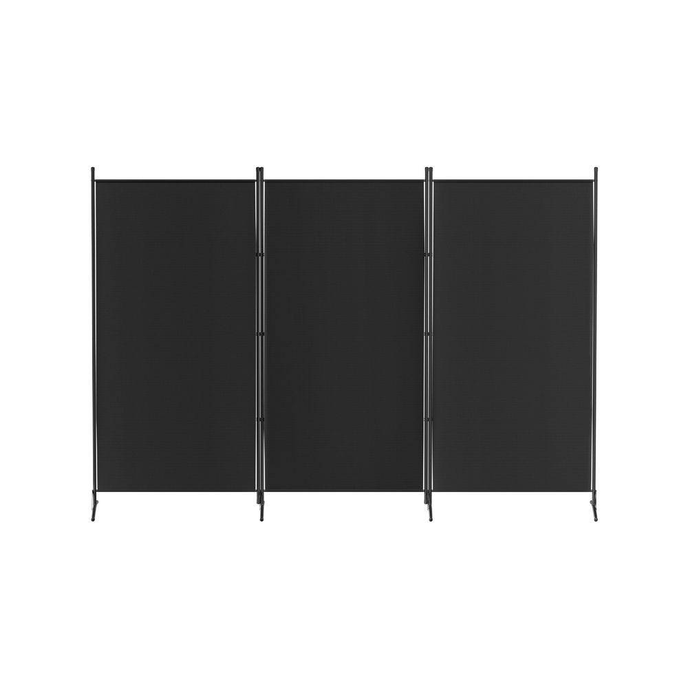 Artiss 3 Panel Room Divider Set of 2 Folding Privacy Screen Fabric Room Separator Partition Black