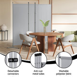 Room Dividers: Artiss 3 Panel Room Divider Screen 260x180cm Fabric Grey