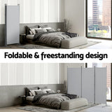 Room Dividers: Artiss 3 Panel Room Divider Screen 260x180cm Fabric Grey