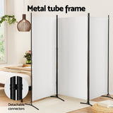 Room Dividers: Artiss 3 Panel Room Divider Screen 260x180cm Fabric White