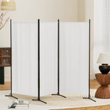 Room Dividers: Artiss 3 Panel Room Divider Screen 260x180cm Fabric White