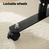 Room Dividers: Artiss 6 Panel Room Divider Screen 323cm Wheel Fabric Black