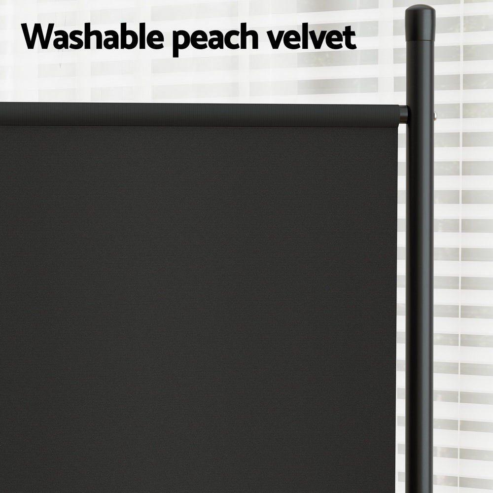 Room Dividers: Artiss 4 Panel Room Divider Screen 345x180cm Fabric Black