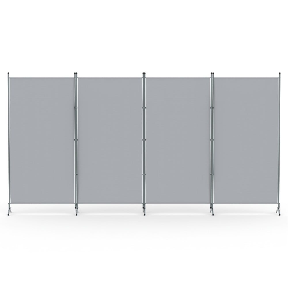 Room Dividers: Artiss 4 Panel Room Divider Screen 345x180cm Fabric Grey