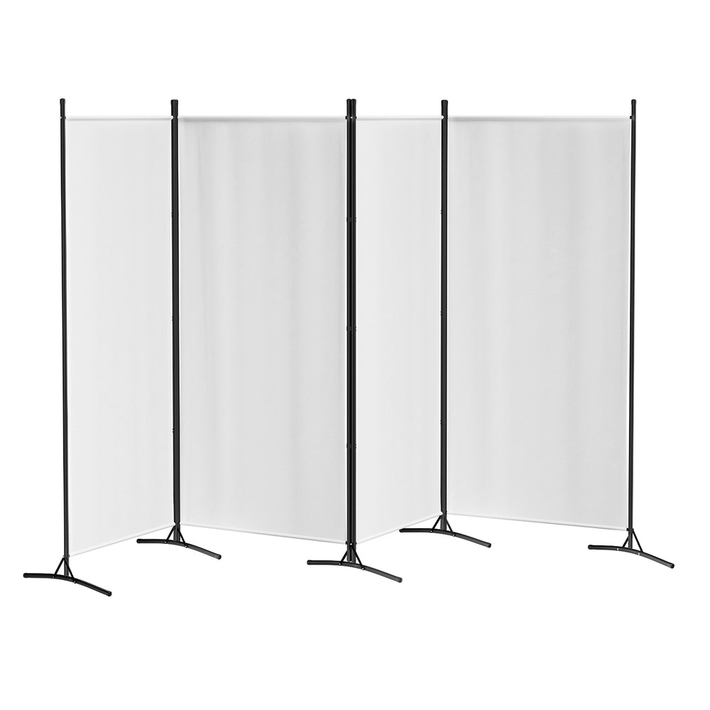 Room Dividers: Artiss 4 Panel Room Divider Screen 345x180cm Fabric White
