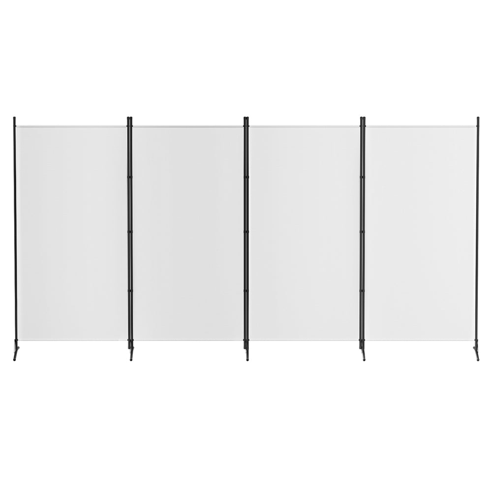 Room Dividers: Artiss 4 Panel Room Divider Screen 345x180cm Fabric White