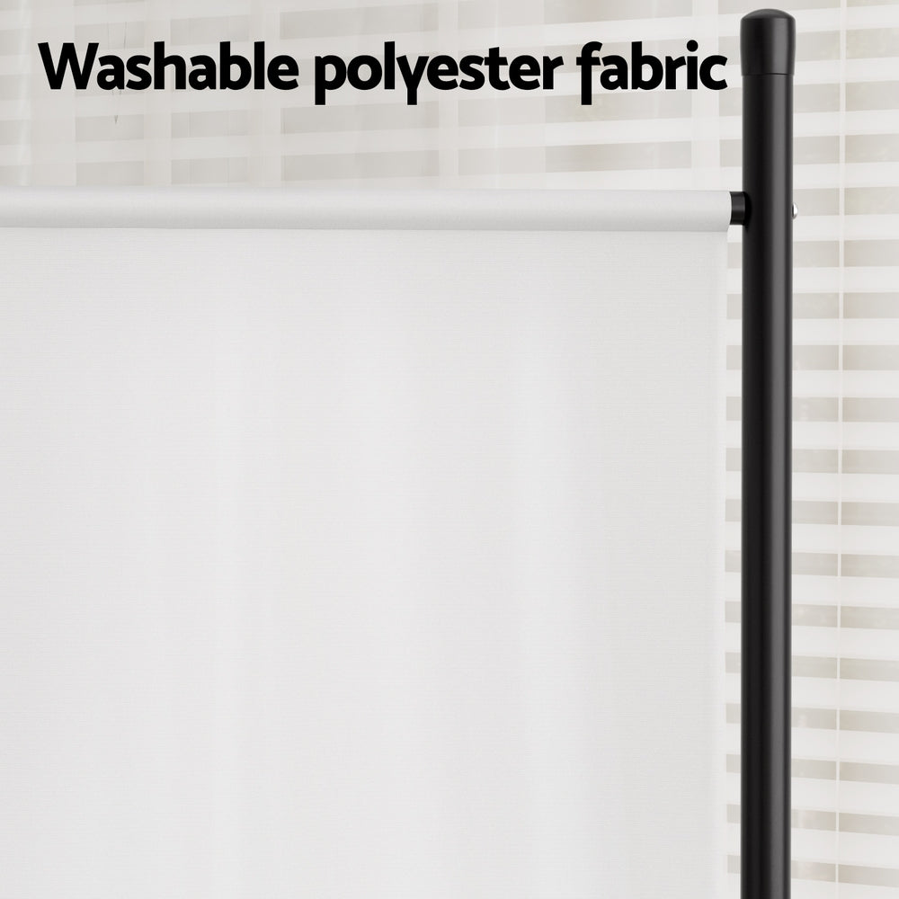 Room Dividers: Artiss 4 Panel Room Divider Screen 345x180cm Fabric White