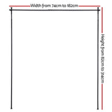 Room Dividers: Artiss Room Divider Curtain Rod Extendable Black