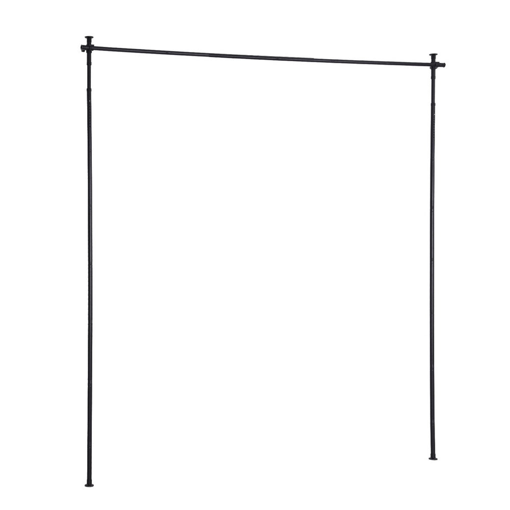 Room Dividers: Artiss Room Divider Curtain Rod Extendable Black