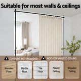 Room Dividers: Artiss Room Divider Curtain Rod Extendable Black