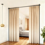 Room Dividers: Artiss Room Divider Curtain Rod Extendable Black