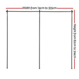 Room Dividers: Artiss Room Divider Curtain Rod Extendable Black