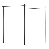 Room Dividers: Artiss Room Divider Curtain Rod Extendable Black