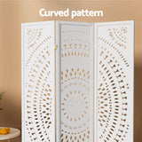 Room Dividers: Artiss 3 Panel Room Divider Screen 132x170cm Circle White