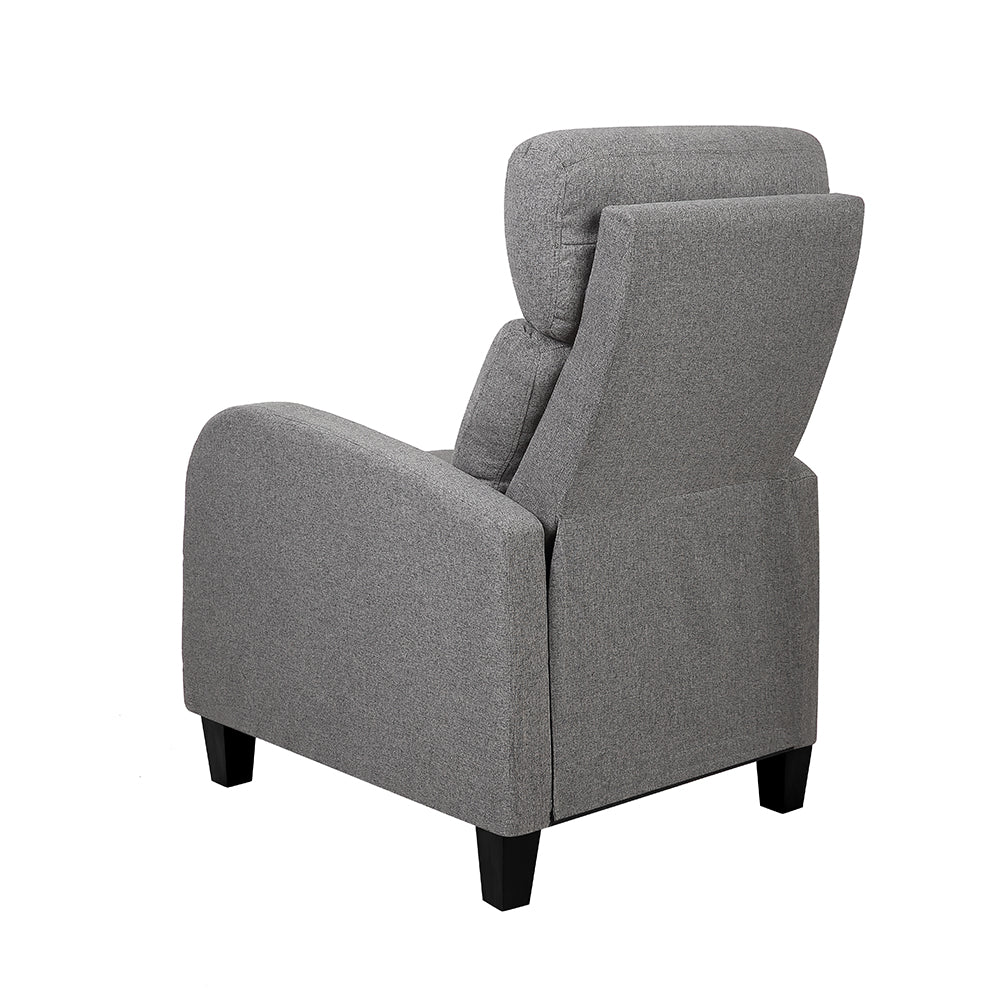 Arm Chairs & Recliners: Artiss Fabric Reclining Armchair - Grey