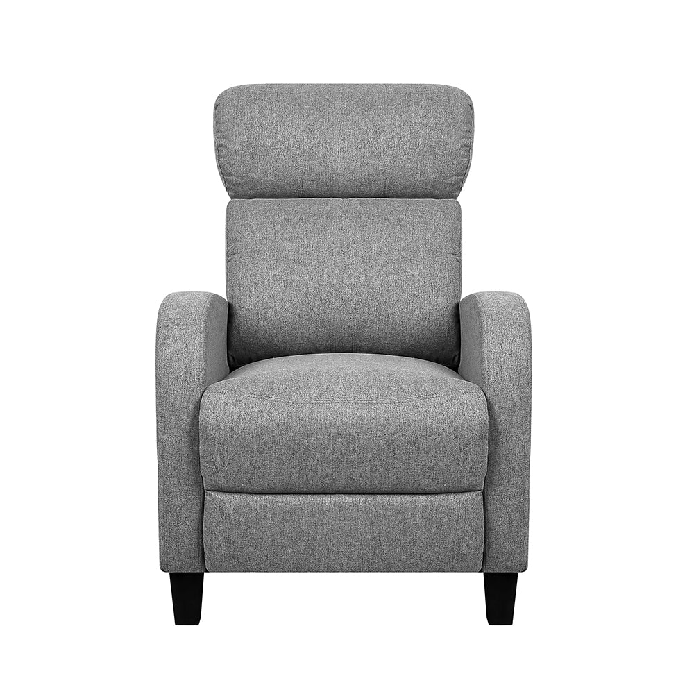 Arm Chairs & Recliners: Artiss Fabric Reclining Armchair - Grey