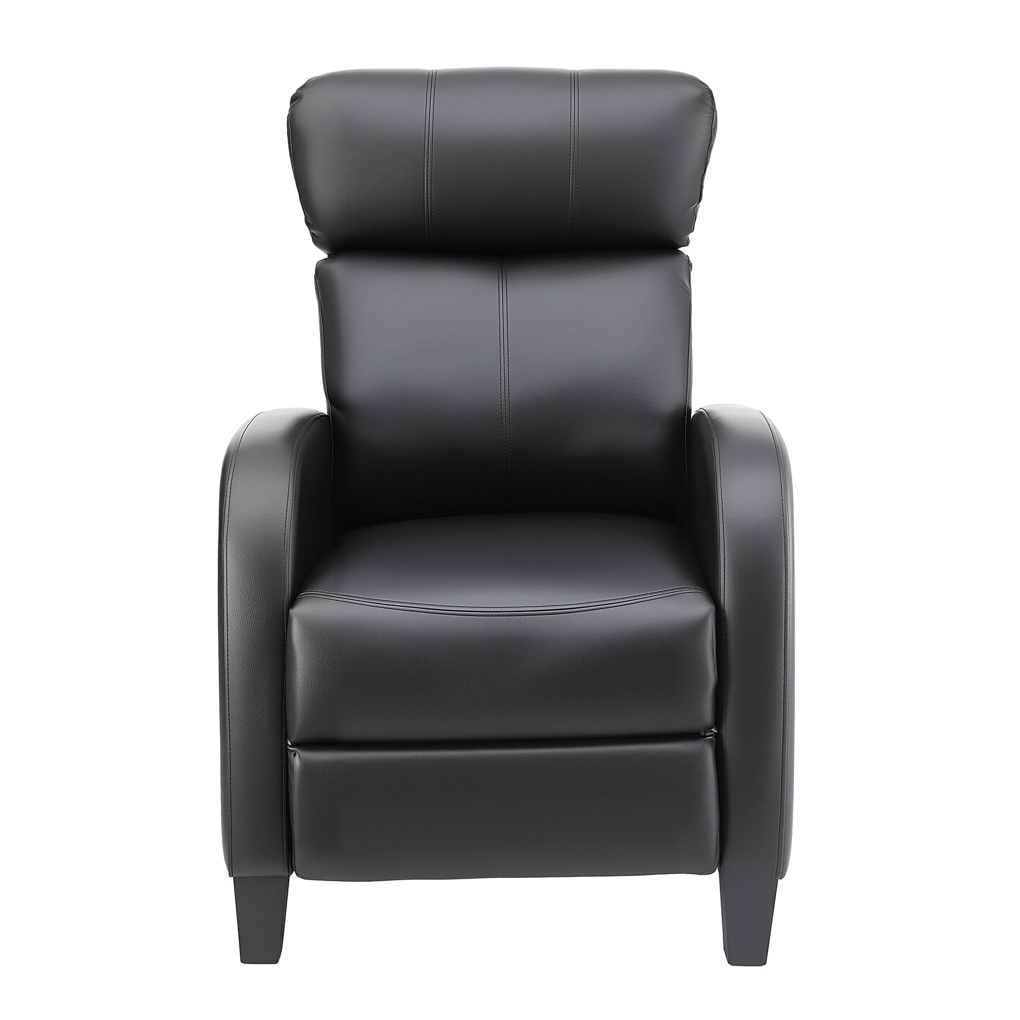 Arm Chairs & Recliners: Artiss Massage Recliner Chair Small Recliner Sofa for Adults PU Leather Black