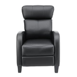 Arm Chairs & Recliners: Artiss Massage Recliner Chair Small Recliner Sofa for Adults PU Leather Black