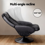 Arm Chairs & Recliners: Artiss 2X Recliner Chair Ottoman Heated Massage Black